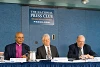 Die Podiumsteilnehmer von links: Bischof Michael Nazir-Ali, Dr. John Eibner, Prof. Habib Malik (© CSI / Verwendung kostenlos)