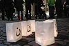 Die leuchtenden Kerzen­taschen setzten bei der CSI-Mahnwache 2015 ein helles Zeichen für die verfolgten religiösen Minder­heiten (csi)